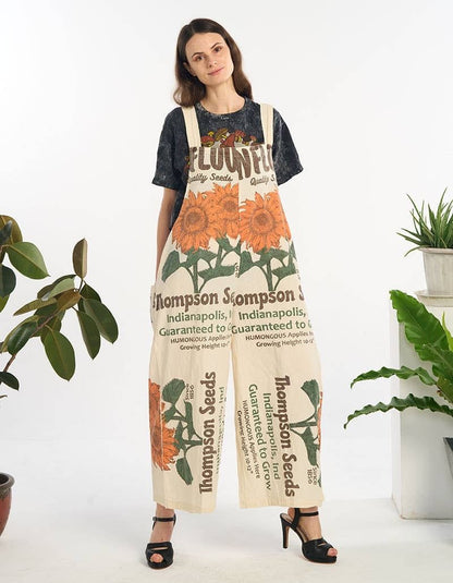 Hippie Flour Sack Wide Leg Overalls Onesie - ivyandlavyboutique Kathmandu Imports