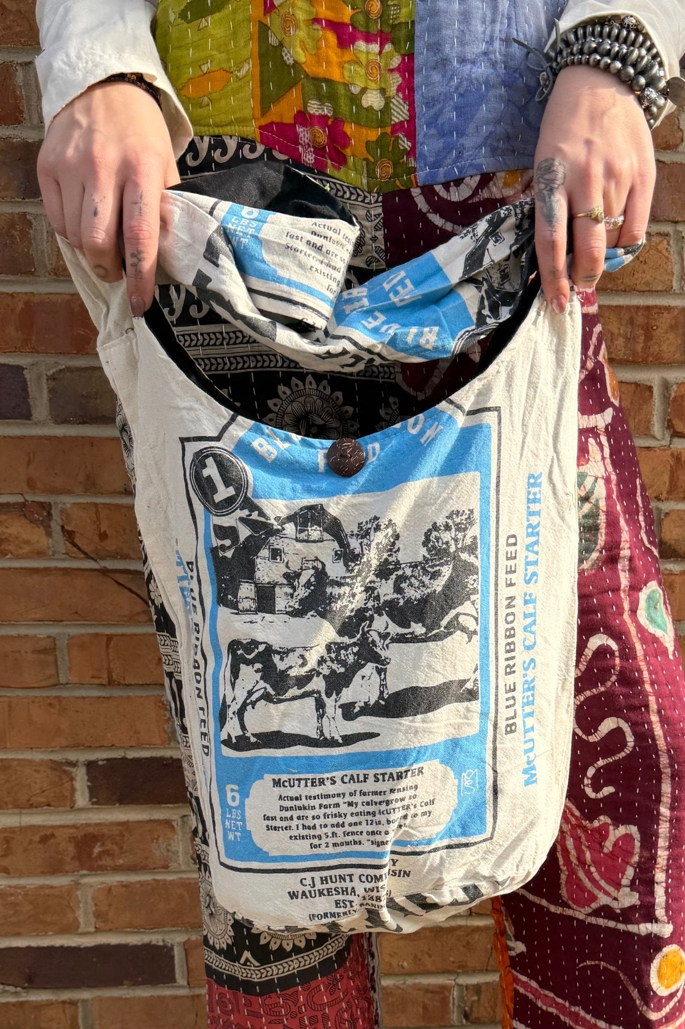 Hobo Bag COW - ivyandlavyboutique Kathmandu Imports