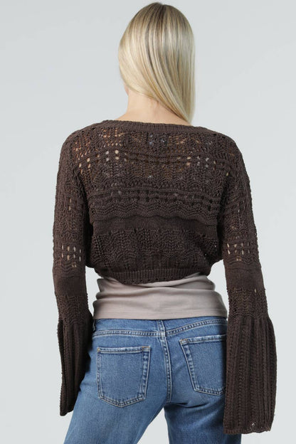 Holly Knit Bell Layering Sweater - ivyandlavyboutique ANGIE