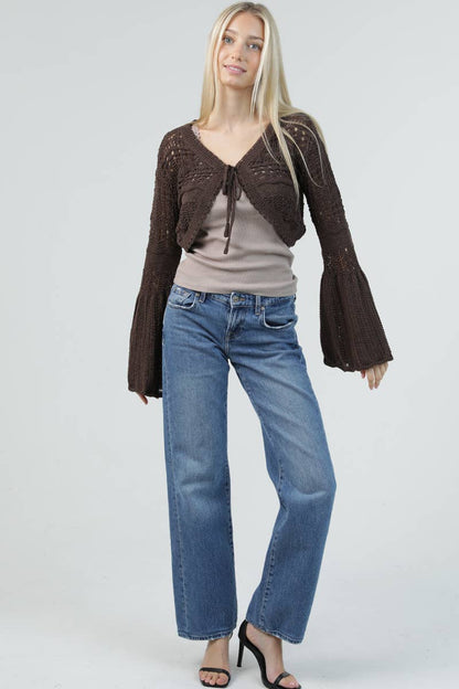 Holly Knit Bell Layering Sweater - ivyandlavyboutique ANGIE