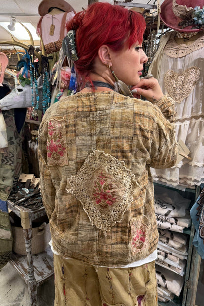Honey Beige Floral Jacket - ivyandlavyboutique A Rare Bird Shop