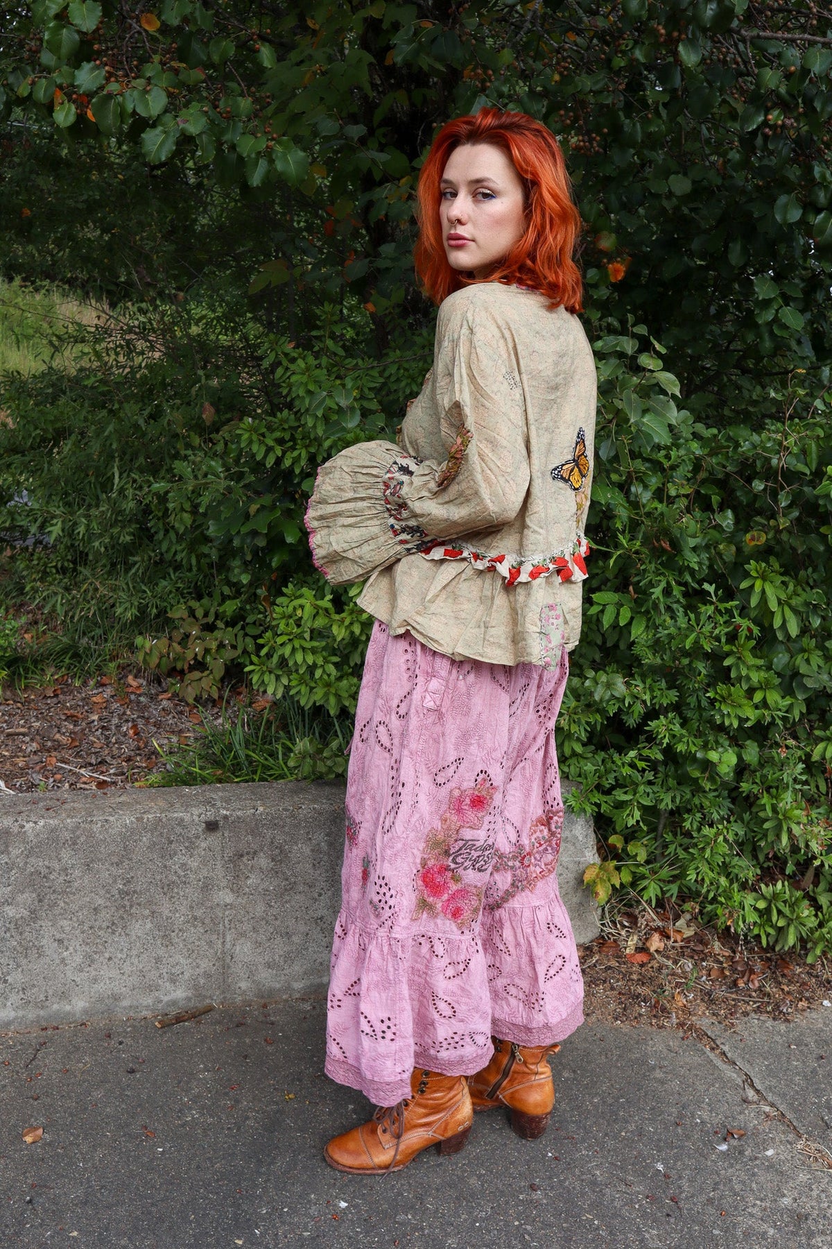 Honey Bloom Top in Moss - ivyandlavyboutique Jaded Gypsy