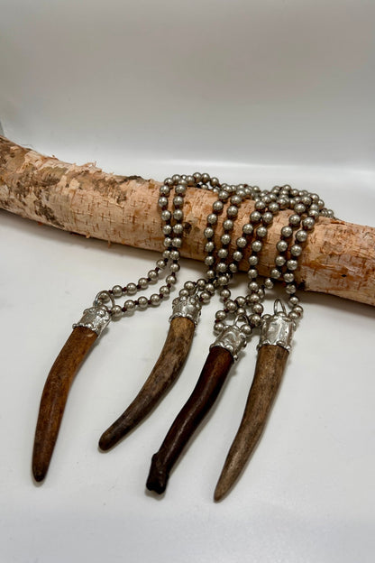 Horn Drop Long Necklave - ivyandlavyboutique ivyandlavyboutique
