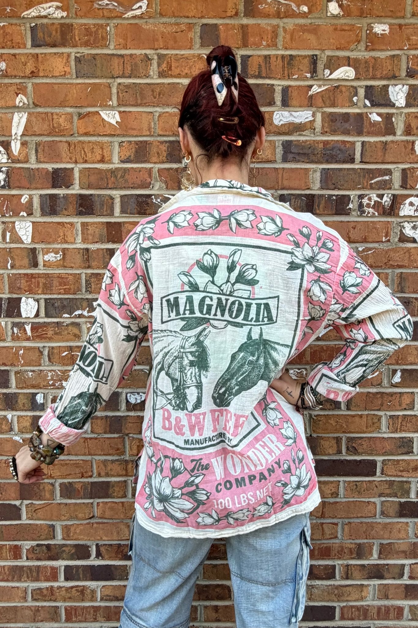 Horse Button Down Shirt - ivyandlavyboutique Evergreen imports