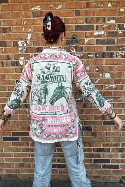 Horse Button Down Shirt - ivyandlavyboutique Evergreen imports