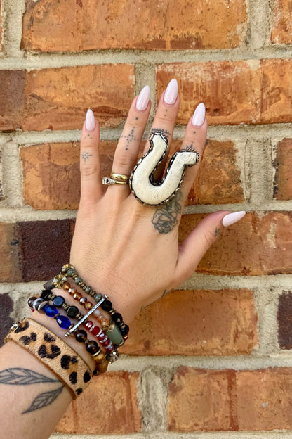 Horse Shoe - Off to the Races Ring - ivyandlavyboutique ivyandlavyboutique