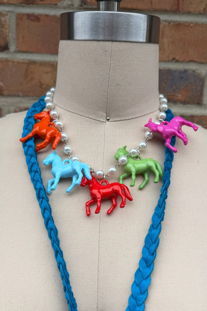 Horsing Around Choker Necklace - ivyandlavyboutique Beths Addiction