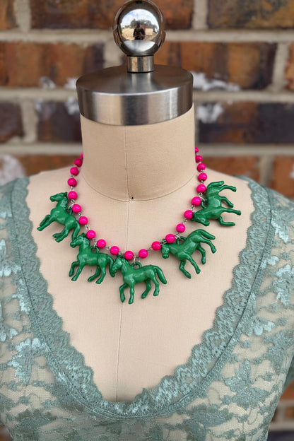 Horsing Around Choker Necklace - ivyandlavyboutique Beths Addiction