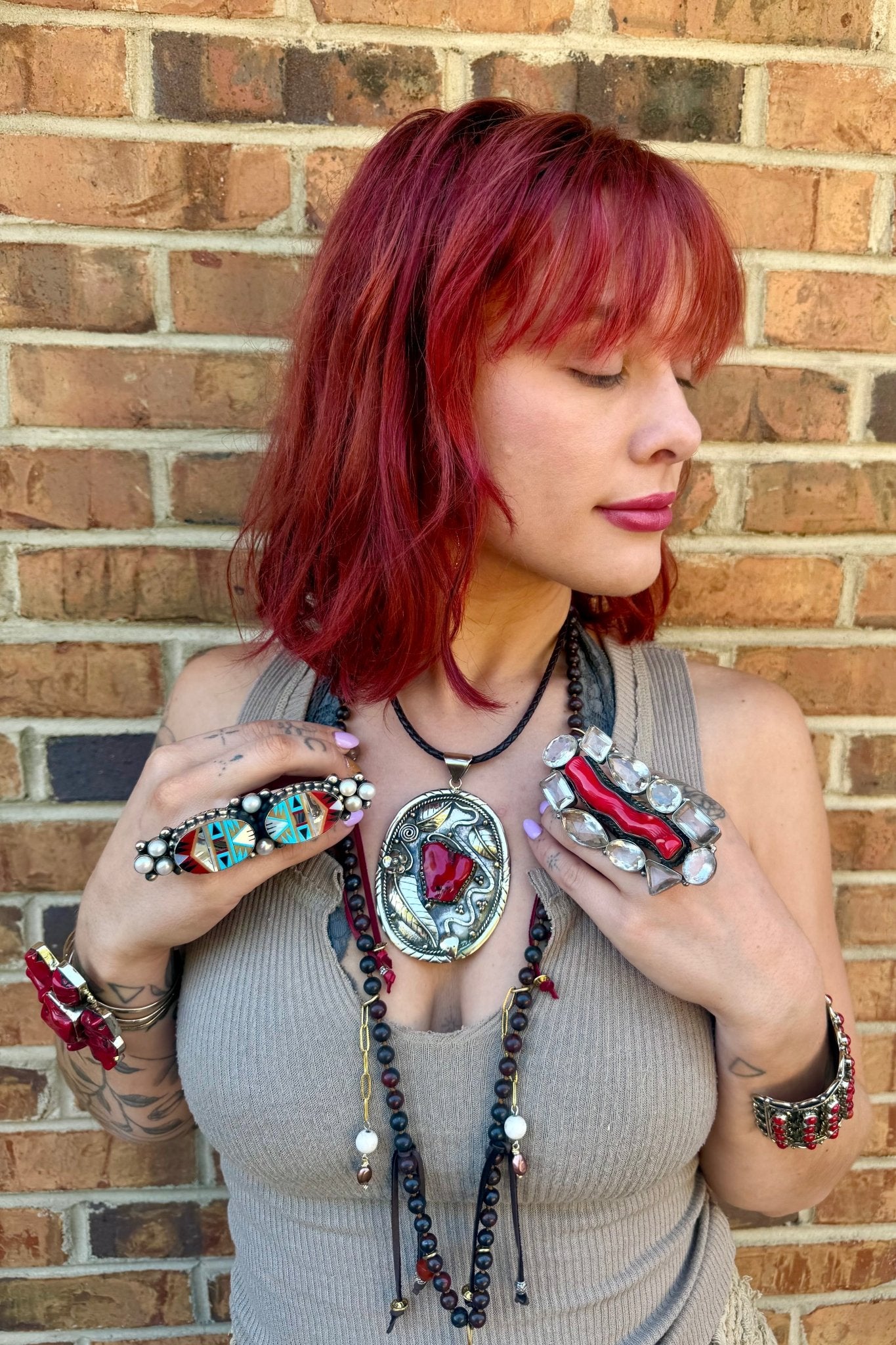 Hot Cheeto Crystal Log Ring - ivyandlavyboutique ivyandlavyboutique