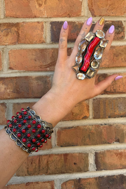 Hot Cheeto Crystal Log Ring - ivyandlavyboutique ivyandlavyboutique