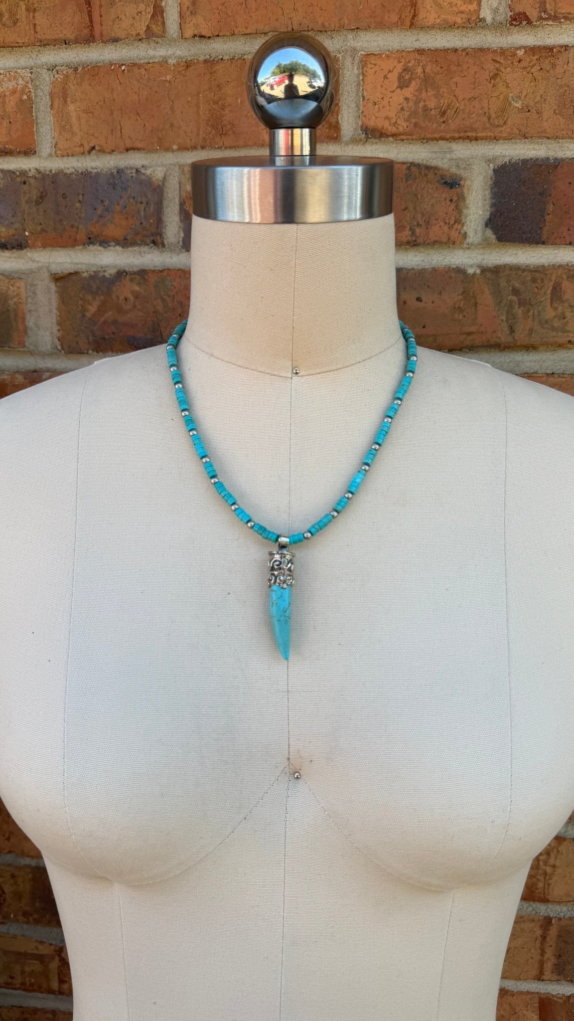 Howlite Horn Dazzle Necklace - Boho Wanderlust Boutique Boho Wanderlust Boutique