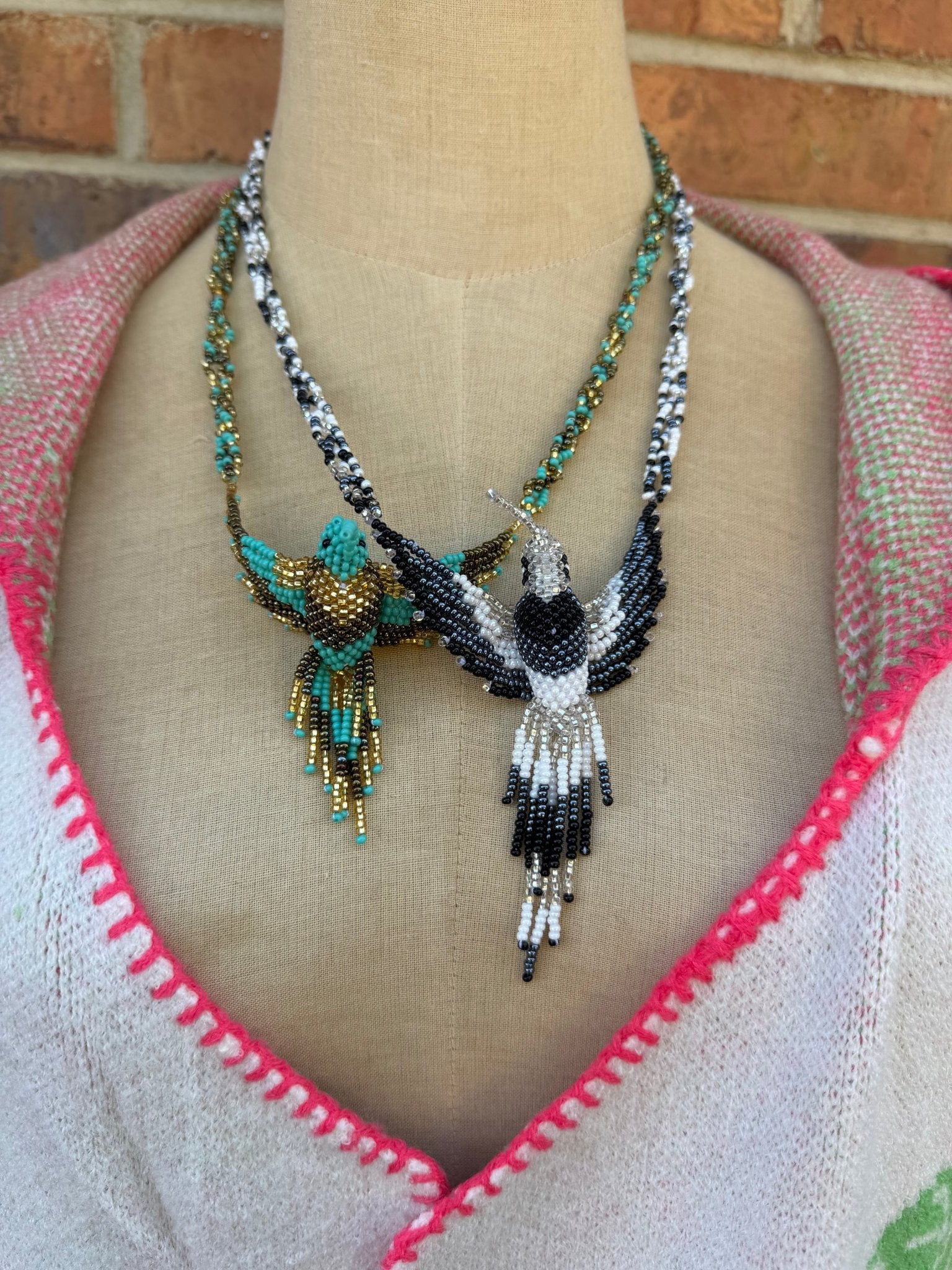 Humming Bird Seedbead Necklace - ivyandlavyboutique ivyandlavyboutique