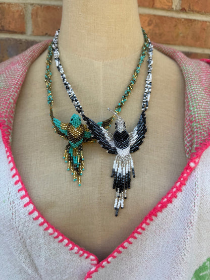 Humming Bird Seedbead Necklace - ivyandlavyboutique ivyandlavyboutique