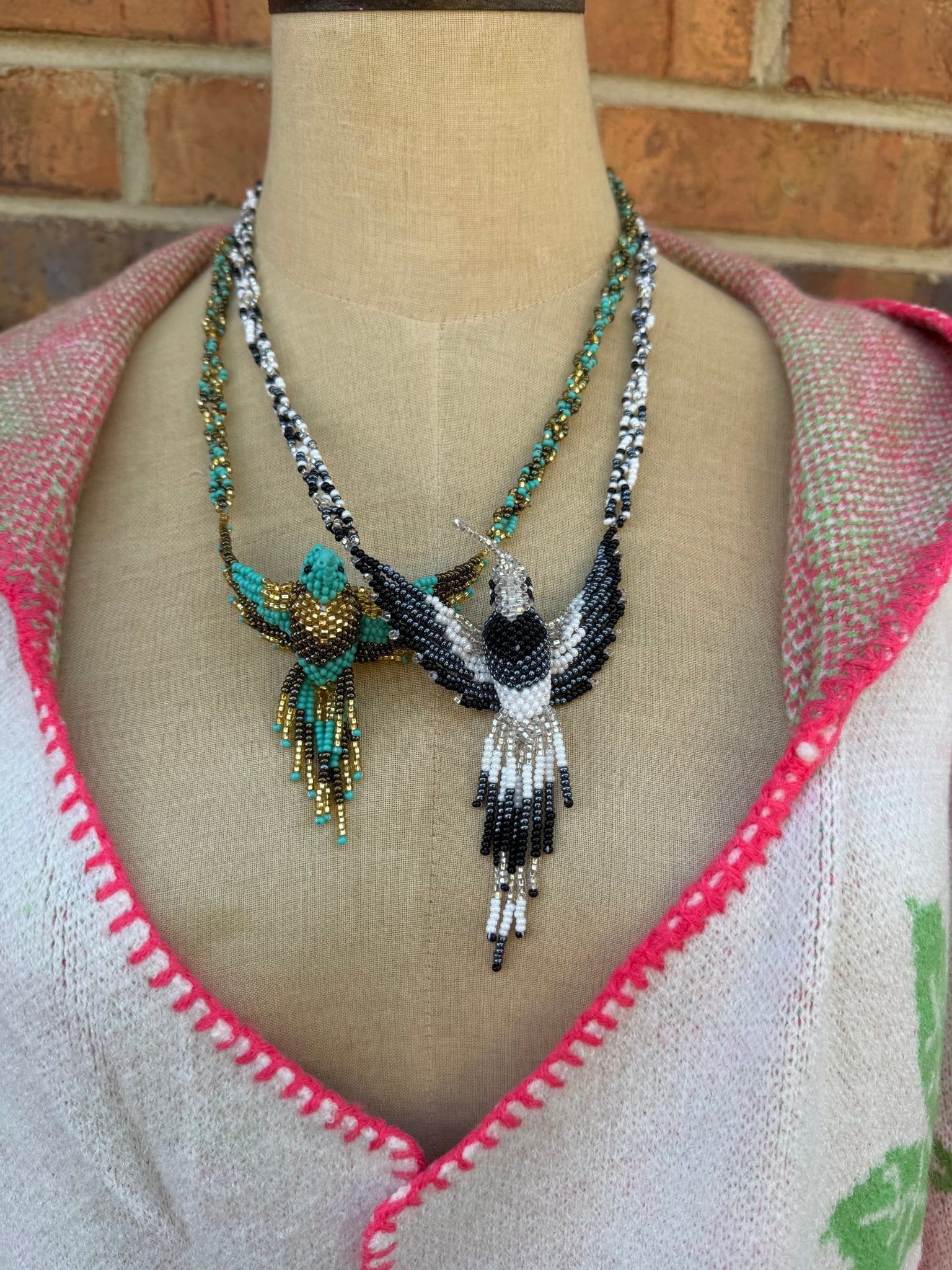 Humming Bird Seedbead Necklace - ivyandlavyboutique ivyandlavyboutique