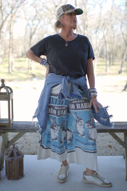Sale - Heirloom Flour Sack Cotton Capri Pant