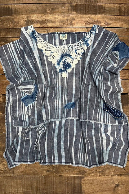 Sale - Walk On By Poncho Hi Lo Top