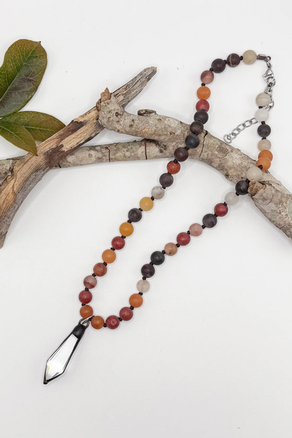Carnelian Chandelier Drop Choker
