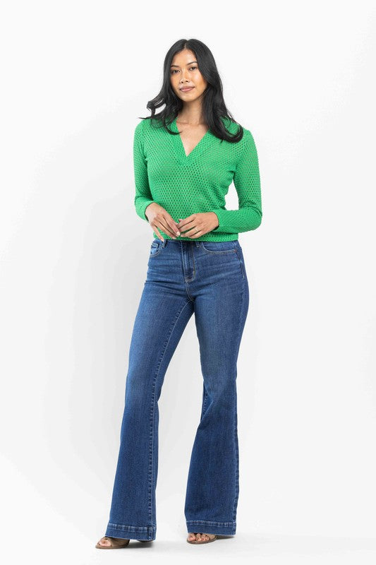 Sale - Judy Blue - High Waisted Classic Denim Flares