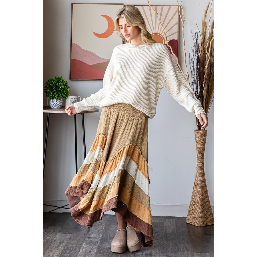 Sale - Wanderlust Boheme Layered Maxi Skirt