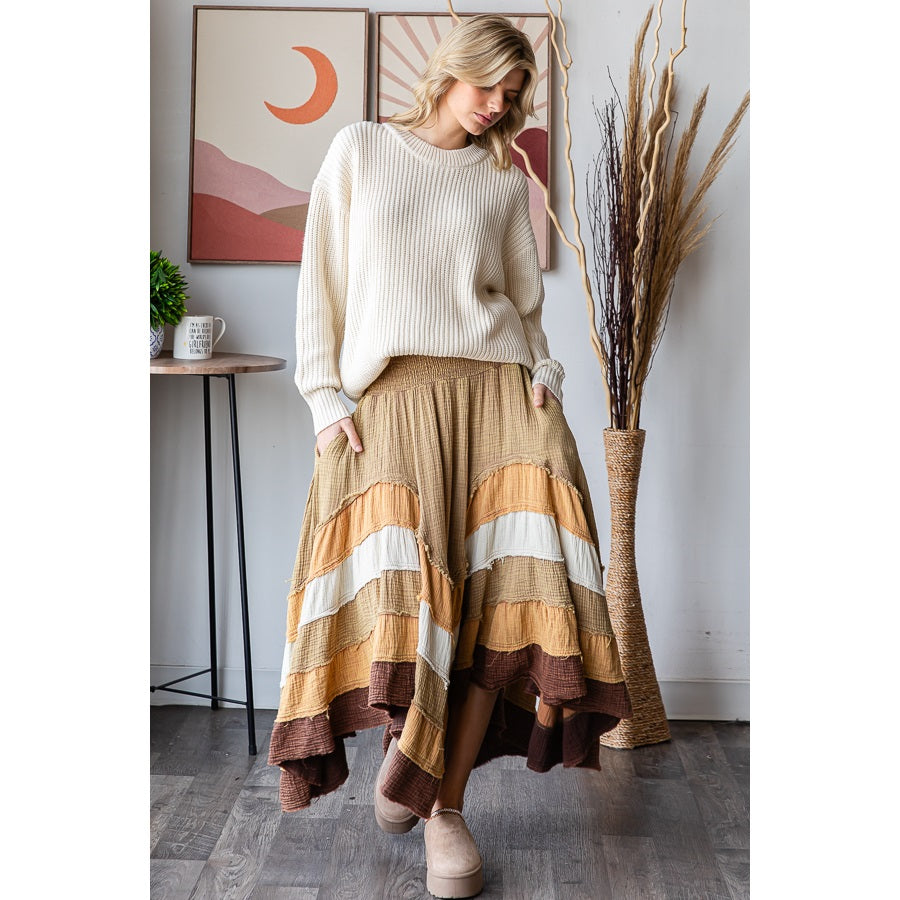 Sale - Wanderlust Boheme Layered Maxi Skirt