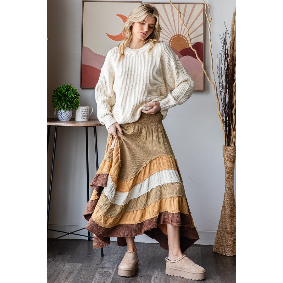 Sale - Wanderlust Boheme Layered Maxi Skirt