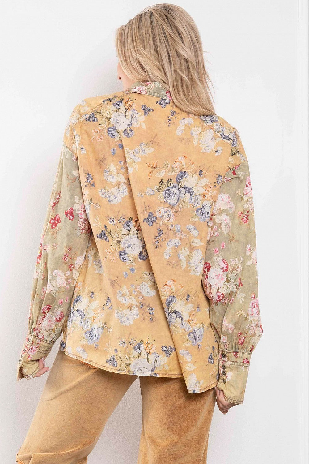 Sale - Everafter Floral Meadows Button Down Top