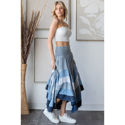 Sale - Wanderlust Boheme Layered Maxi Skirt
