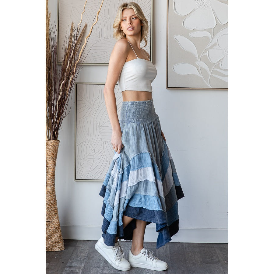 Sale - Wanderlust Boheme Layered Maxi Skirt