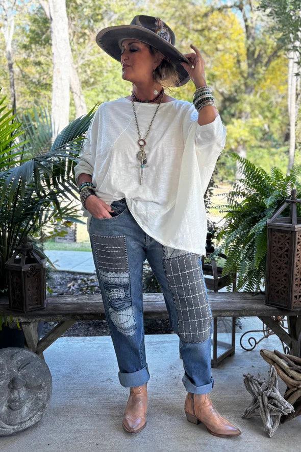 Sale - Be Free Cotton Oversized Mineral Washed Top