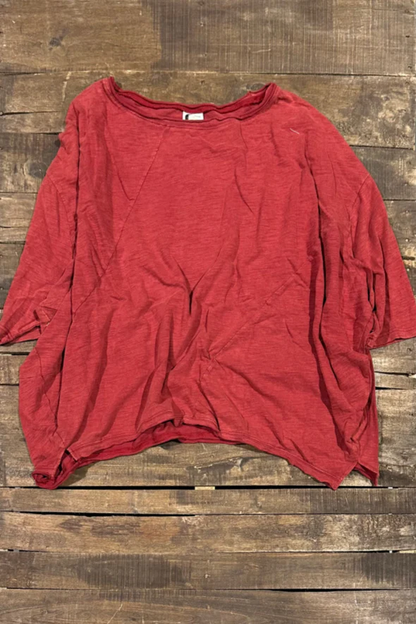Sale - Be Free Cotton Oversized Mineral Washed Top