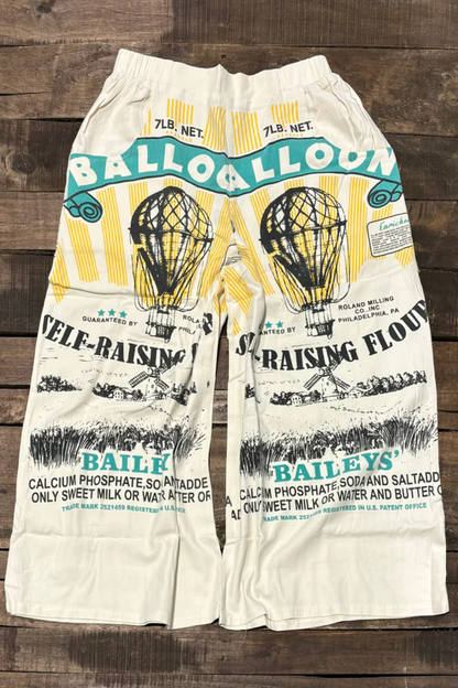 Sale - Heirloom Flour Sack Cotton Capri Pant