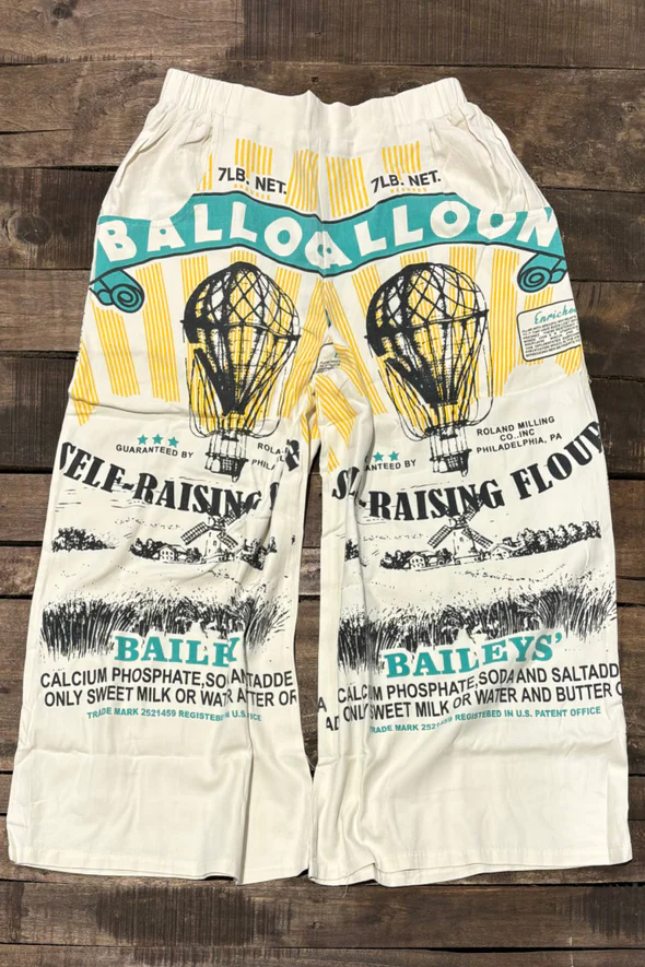 Sale - Heirloom Flour Sack Cotton Capri Pant