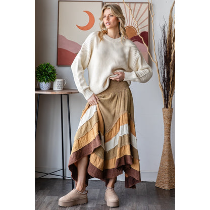 Sale - Wanderlust Boheme Layered Maxi Skirt