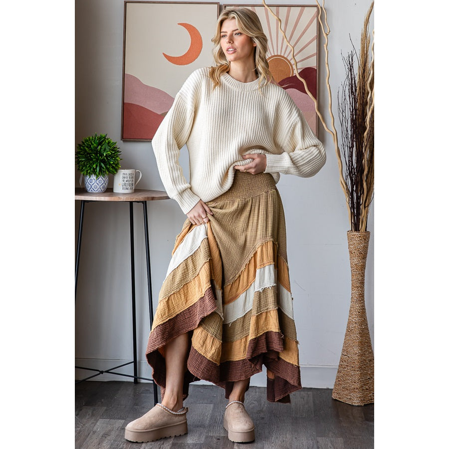 Sale - Wanderlust Boheme Layered Maxi Skirt