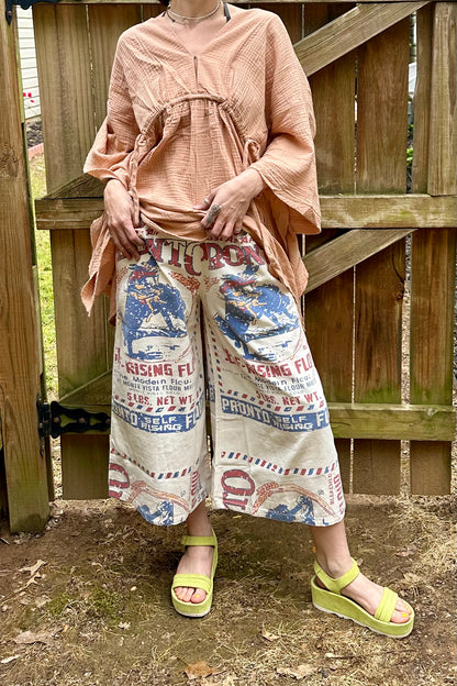 Sale - Heirloom Flour Sack Cotton Capri Pant