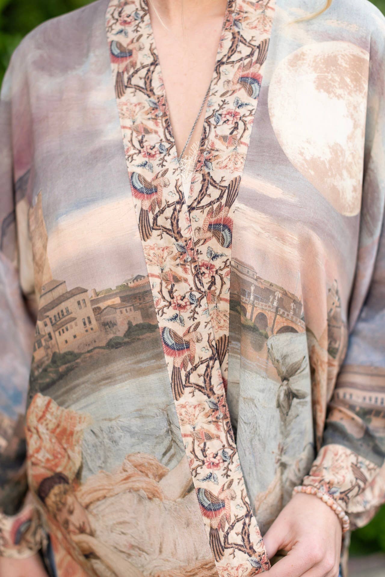 Imaginarium Matinée Duster Kimono w/ Moon mid - length - ivyandlavyboutique Market of Stars