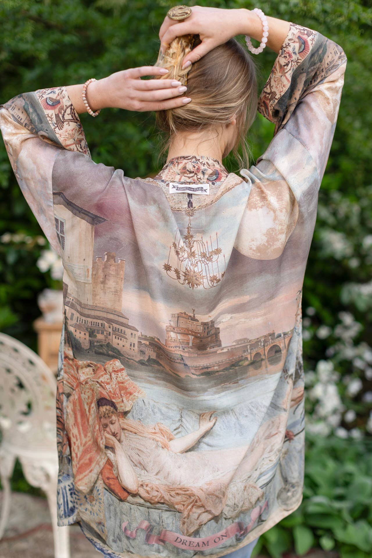 Imaginarium Matinée Duster Kimono w/ Moon mid - length - ivyandlavyboutique Market of Stars