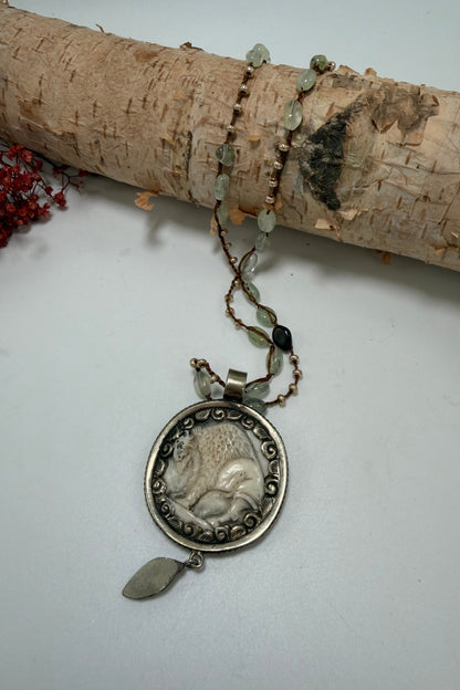 Indian and Bull Necklace - ivyandlavyboutique ivyandlavyboutique
