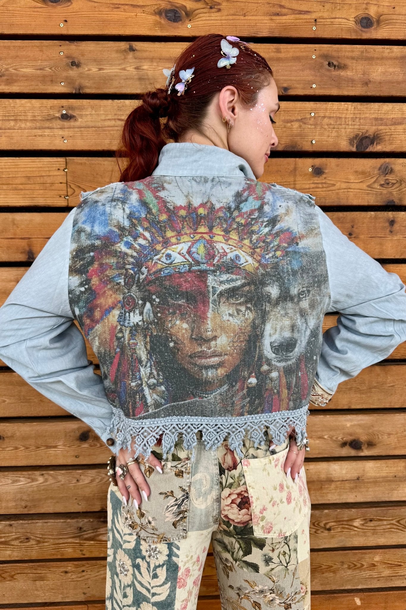 Indian Princess Jacket in Blue - ivyandlavyboutique A Rare Bird Shop