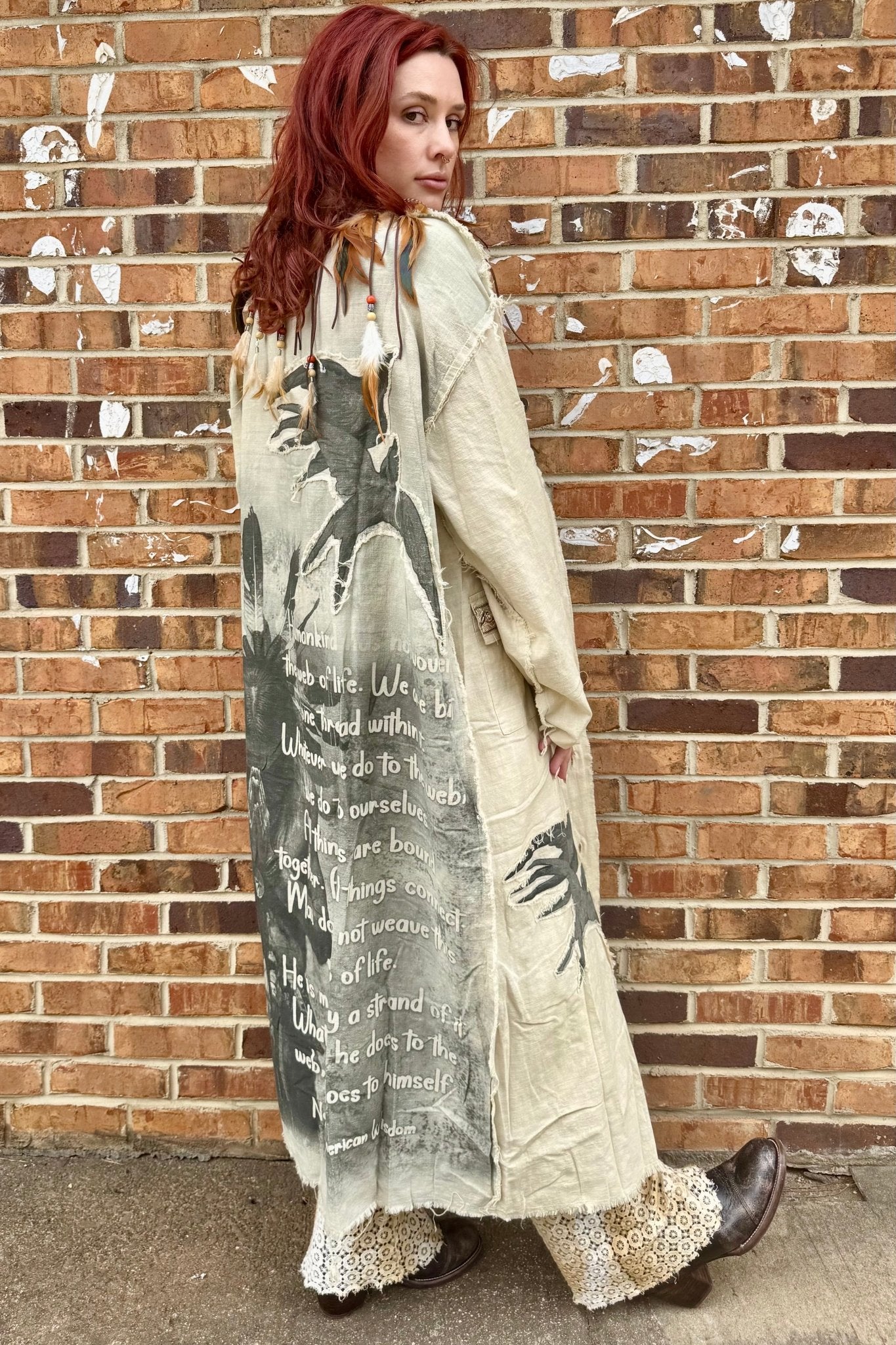 Indian Warrior Duster - ivyandlavyboutique A Rare Bird Shop