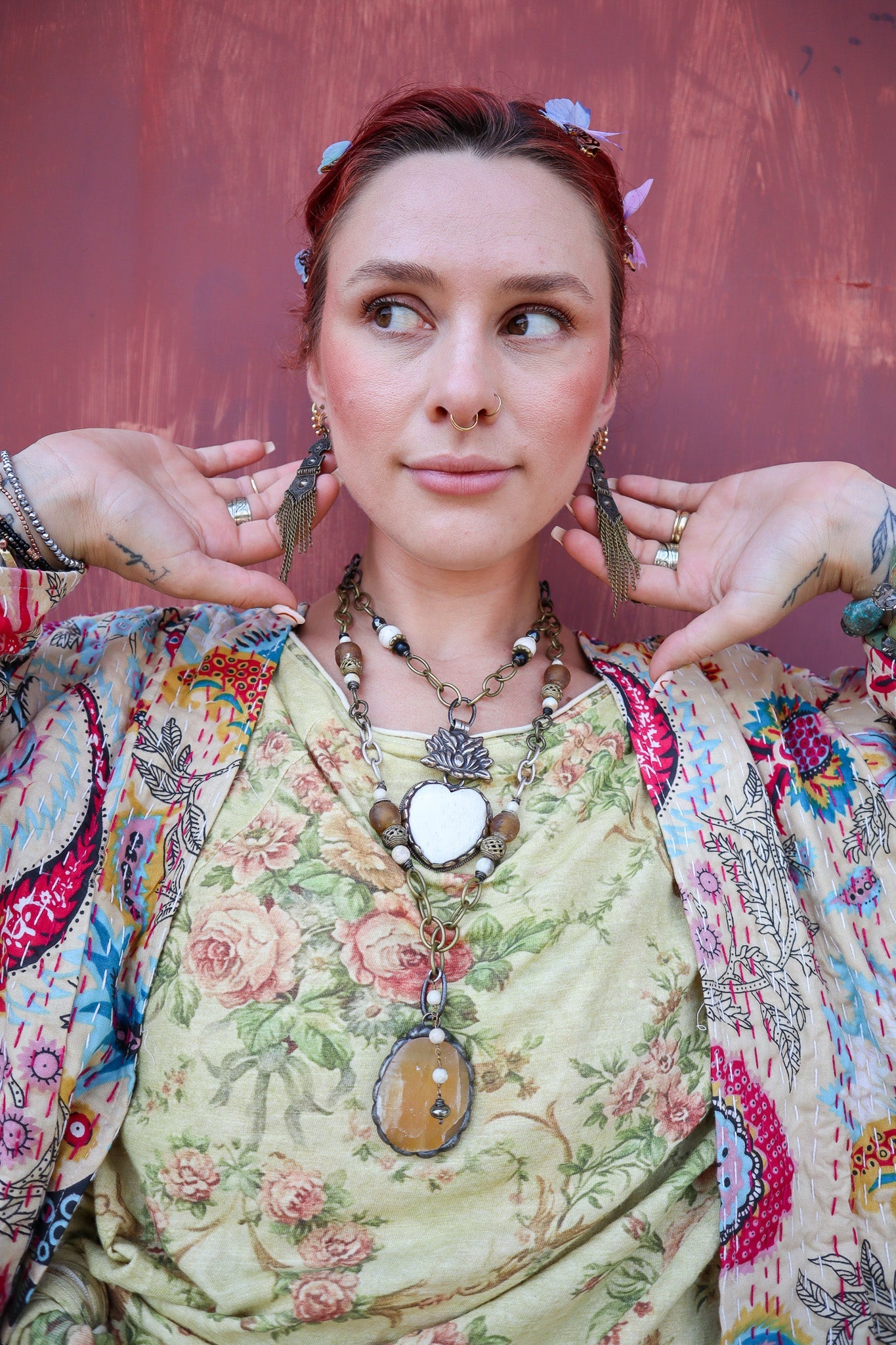 Indira Artisan Boho Kantha Jacket - ivyandlavyboutique Raj Trading & Imports (USA) Inc.