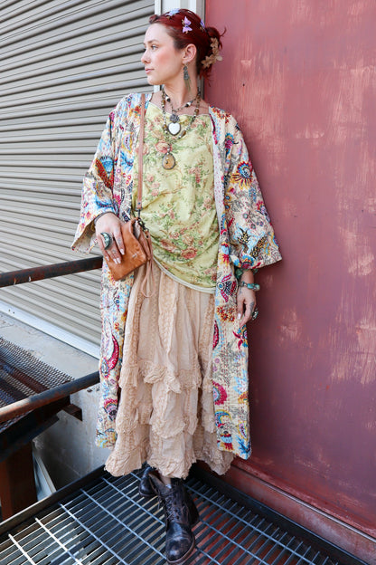 Indira Artisan Boho Kantha Jacket - ivyandlavyboutique Raj Trading & Imports (USA) Inc.