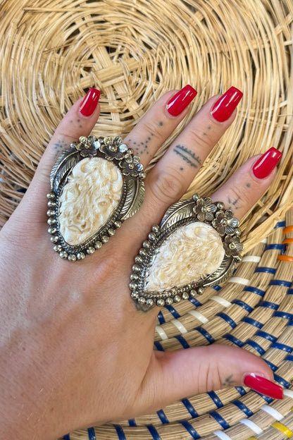 Inner Animal Ring w/ Flower Border - ivyandlavyboutique ivyandlavyboutique
