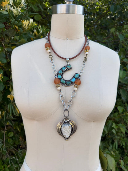 Inner Beast Orange Glass Necklace - ivyandlavyboutique ivyandlavyboutique