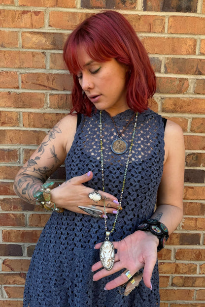 Inner Calm Circle Shortie Necklace - ivyandlavyboutique ivyandlavyboutique