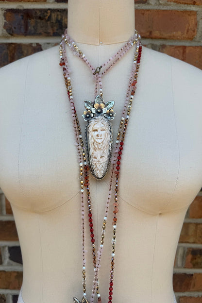 Inner Goddess Long Drop Necklace - ivyandlavyboutique ivyandlavyboutique
