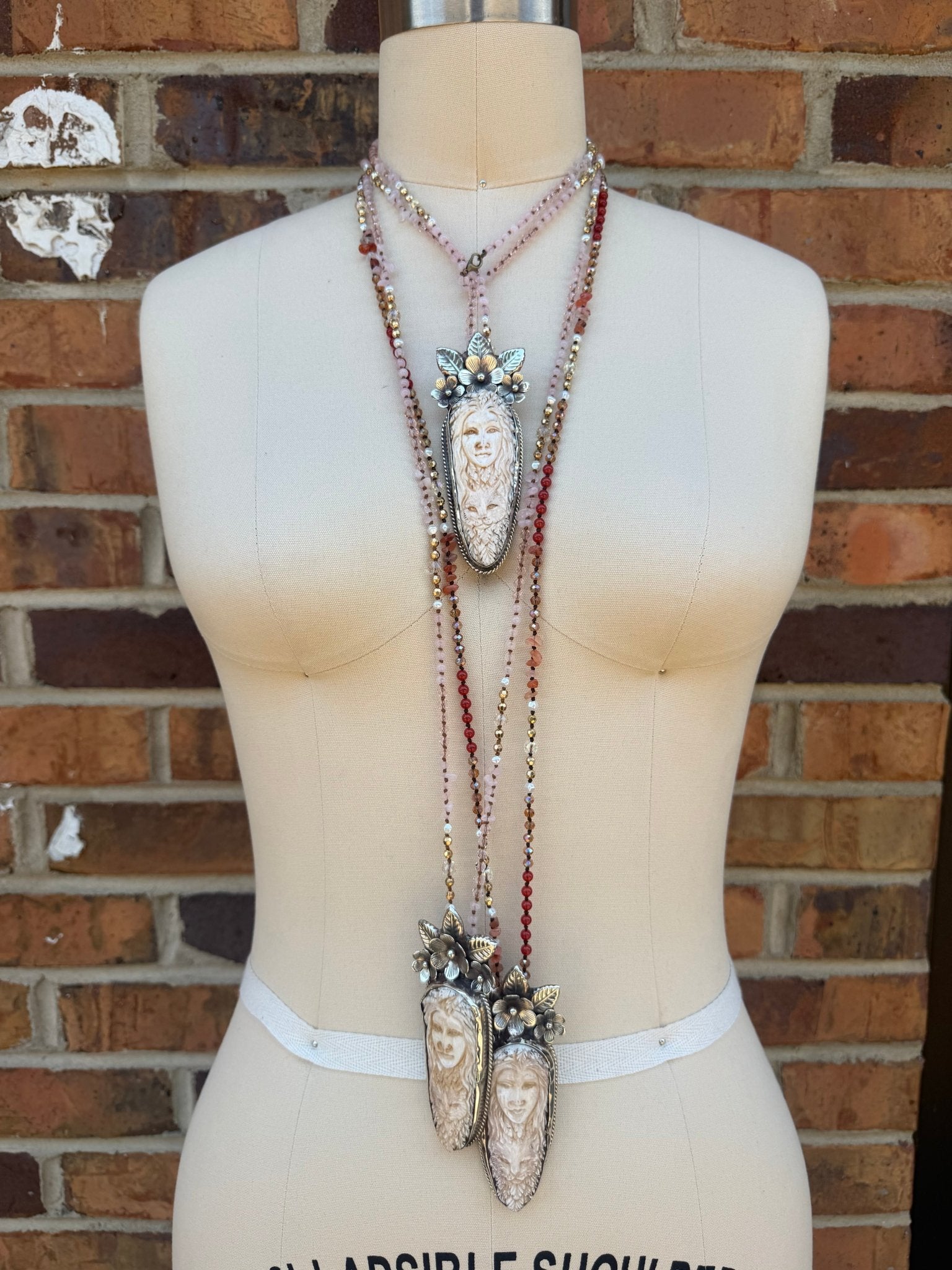Inner Goddess Long Drop Necklace - ivyandlavyboutique ivyandlavyboutique