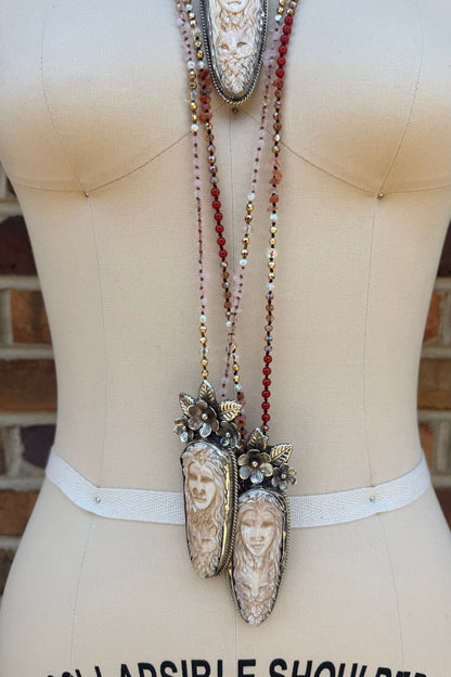Inner Goddess Long Drop Necklace - ivyandlavyboutique ivyandlavyboutique