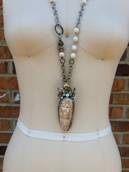Inner Goddess Statement Handmade Necklace - ivyandlavyboutique ivyandlavyboutique