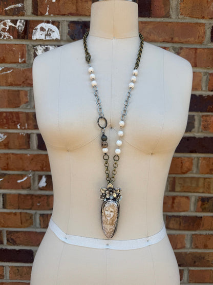 Inner Goddess Statement Handmade Necklace - ivyandlavyboutique ivyandlavyboutique